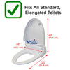 iTouchless Touch-Free Sensor Controlled Automatic Toilet Seat - Elongated Model, Off-White