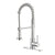 Enzo Rodi Modern Commercial Spring High-arc Lead-free Brass Pull-down Kitchen Sink Faucet with Pull-out Sprayer, Chrome, ERF7358392CP-10