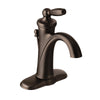 MOEN 6600ORB Brantford One-Handle Low-Arc Bathroom Faucet with Optional Decklpate, 0.375, Oil Rubbed Bronze