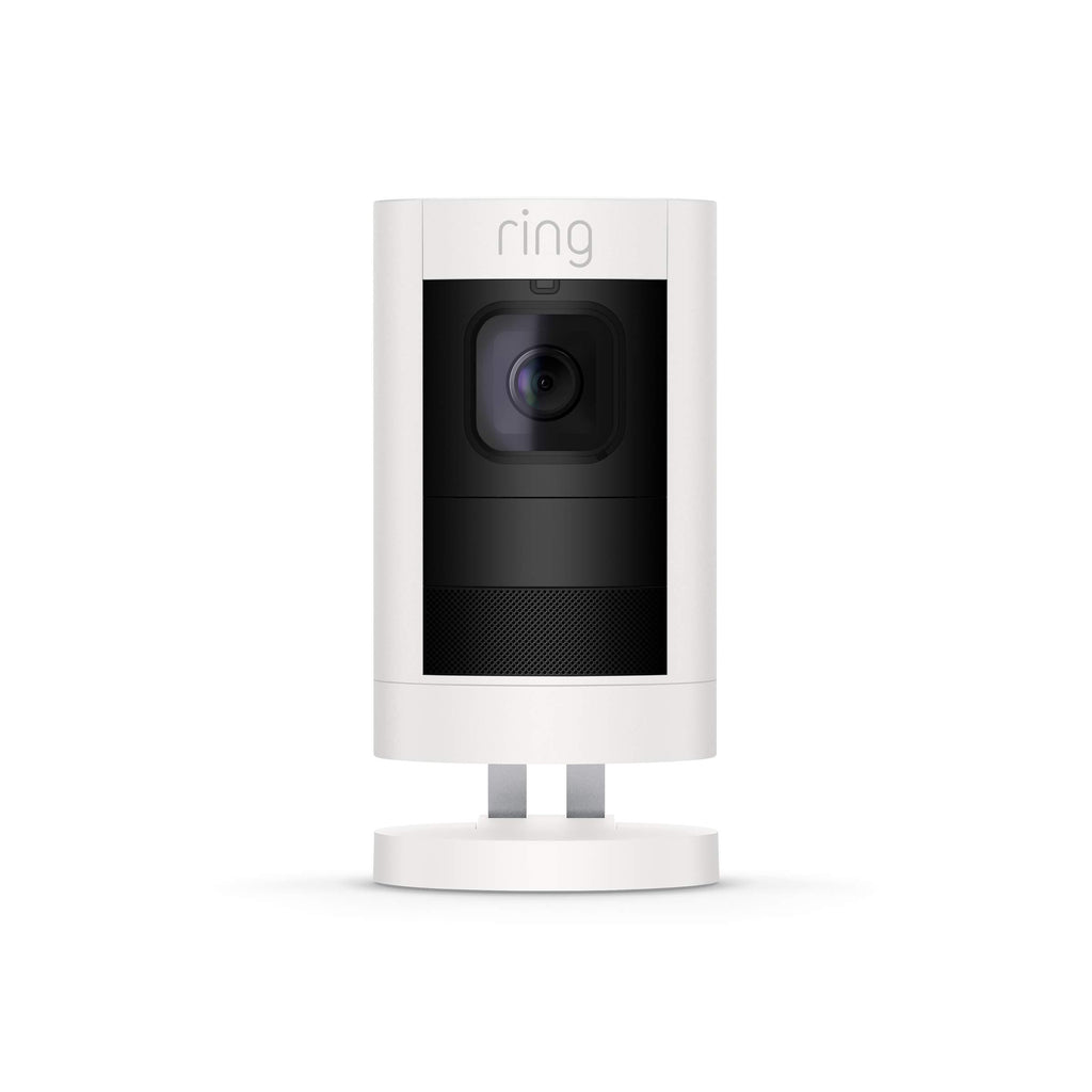 Ring Stick Up Cam Battery HD Security Camera with Two-Way Talk, Night Vision, White, Works with Alexa