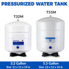 iSpring T55M 5.5 Gallon Residential Pre-Pressurized Water Storage Tank for Reverse Osmosis (RO) Systems