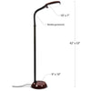 Brightech Litespan LED Bright Reading and Craft Floor Lamp - Modern Standing Pole Light & Gooseneck - Dimmable, Adjustable Task Lighting Great in Sewing Rooms, Bedrooms - Havana Brown