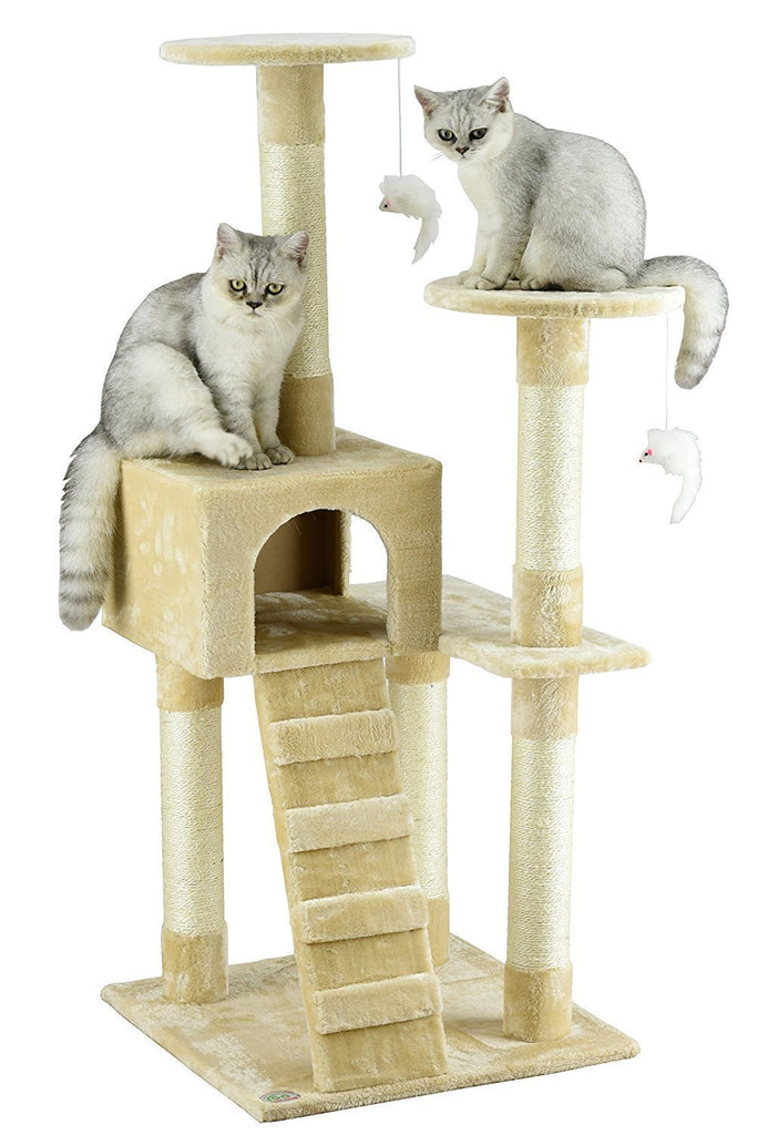 Go Pet Club Cat Tree Furniture Beige (Pack of 2)