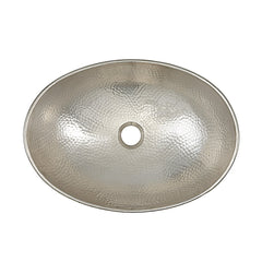 Sinkology SB305-19N Hobbes Hammered Handcrafted Above Counter Vessel Sink, 19