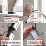 Delta Faucet Addison Single-Handle Touch Kitchen Sink Faucet with Pull Down Sprayer, Touch2O and ShieldSpray Technology, Magnetic Docking Spray Head, Arctic Stainless 9192T-AR-DST