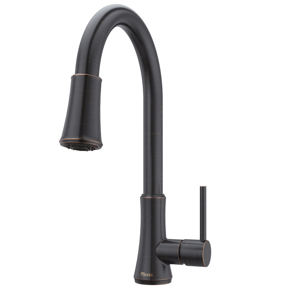 Price Pfister G529PF1Y Pfister G529-PF1Y Pfirst Series Single Handle Pull-Down Kitchen Faucet in Tuscan Bronze