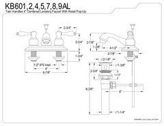 Kingston Brass KB608AL Restoration 4-Inch Centerset Lavatory Faucet, Brushed Nickel
