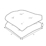 Pillow Perfect Indoor/Outdoor Fresco Wicker Seat Cushion, Black, Set of 2