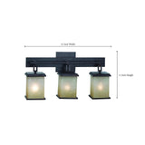 Kenroy Home 3374 Plateau 3-Light Vanity, Oil Rubbed Bronze