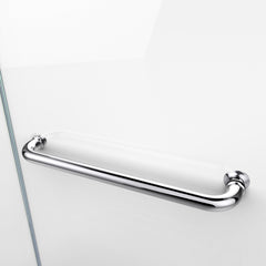 DreamLine Aqua Uno 34 in. W x 58 in. H Frameless Hinged Tub Door in Chrome, SHDR-3534586-01