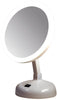 Floxite Fl-10jh 10x Incandescent Circle Light Vanity Mirror, Pearl