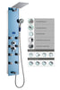 Blue Ocean 52” Stainless Steel SPV878392H Shower Panel with Rainfall Shower Head, 8 Adjustable Nozzles, and Spout