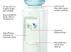 Vitapur VWD2236W Top Load Floor Standing Room Cold Standard Taps, White water dispenser, one size,