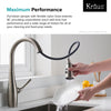 KRAUS KPF-1670SFS Esina Single Handle Pull Down Kitchen Faucet with Dual Function Sprayhead in All-Brite Spot Free Stainless Steel Finish