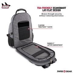 SwissGear 1900 Scansmart TSA Laptop Backpack - Grey Heather