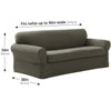 MAYTEX Pixel Slipcover 2 Piece Sofa Dusty Olive Green