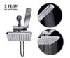 AMG and Enchante Accessories - Manhattan High Pressure Rainfall Shower Head Set (117 Jets - Combined) with Modern Design, Chrome Finish with Water Diverter and Hose, SH80