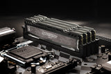 Ballistix Sport LT 64GB Kit (16GBx4) DDR4 2666 MT/s (PC4-21300) DR x8 DIMM 288-Pin - BLS4K16G4D26BFSB (Gray)