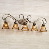 Amber Scroll Wall Light Bronze 37 1/4