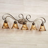 Amber Scroll Wall Light Bronze 37 1/4