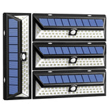 LITOM Solar Lights Outdoor, 54 LED Super Bright 270°Wide Angle Motion Sensor Lights, Wireless Waterproof Security Solar Light for Front Door, Yard, Garage, Deck, Porch, Shed, Walkway, Fence (4 Pack)