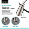 KRAUS KPF-1670SFS Esina Single Handle Pull Down Kitchen Faucet with Dual Function Sprayhead in All-Brite Spot Free Stainless Steel Finish