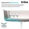 Kraus KBU22 32 inch Undermount 50/50 Double Bowl 16 gauge Stainless Steel Kitchen Sink