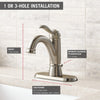 Delta 15984LF-BN Porter Single Handle Centerset Bathroom Faucet, Brushed Nickel