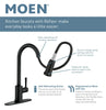 Moen 5985ORB Brantford One Handle High Arc Pulldown Bar Faucet, Oil Rubbed Bronze