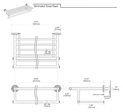 Gatco 1818MX Towel Rack, 19 3/8