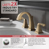 Delta Faucet Dryden 2-Handle Widespread Bathroom Faucet with Metal Drain Assembly, Champagne Bronze 3551LF-CZ