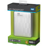 WD My Passport 500GB Portable External Hard Drive Storage USB 3.0 White (WDBKXH5000AWT-NESN)
