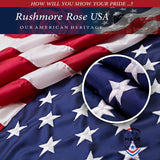 US Flag 5x8 ft: 100% Made in USA. Premium Large American Flag 5x8 ft. Embroidered Stars and Stitched Stripes US Banner - Display with Pride