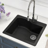 Kraus KGD-441BLACK Quarza Granite Kitchen Sink, 25-inch, Black