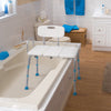 Aquasense Adjustable Bath and Shower Transfer Bench with Reversible Backrest