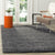 Safavieh California Premium Shag Collection SG151-8484 Dark Grey Square Area Rug (8'6