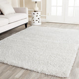 Safavieh California Premium Shag Collection SG151-1010 White Area Rug (5'3